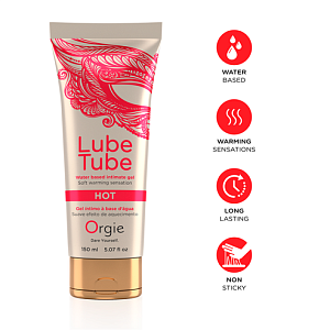 Orgie Lube Tube Hot - смазка с согревающим эффектом на водной основе, 150 мл