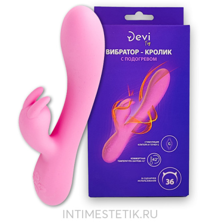 Вибратор-кролик с подогревом Devi Toy Вибратор-кролик с подогревом Devi Toy