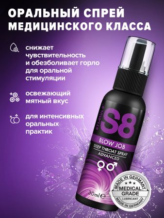 Спрей для глубокого минета S8 Deep Throat Spray, 30 мл