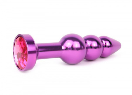 Тройная металлическая пробка с кристаллом