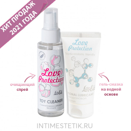 Набор: очиститель и смазка на водной основе Love Protection Набор: очиститель и смазка на водной основе Love Protection