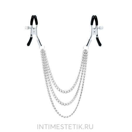 Зажимы на соски на тройной цепи NoTabu