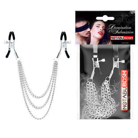 Зажимы на соски на тройной цепи NoTabu