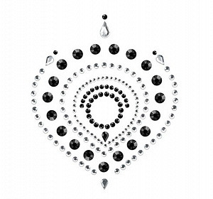 Пэстисы (украшение на грудь и тело) Bijoux Indiscrets FLAMBOYANT BLACK AND GREY Пэстисы (украшение на грудь и тело) Bijoux Indiscrets FLAMBOYANT BLACK AND GREY