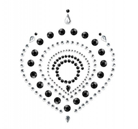 Пэстисы (украшение на грудь и тело) Bijoux Indiscrets FLAMBOYANT BLACK AND GREY