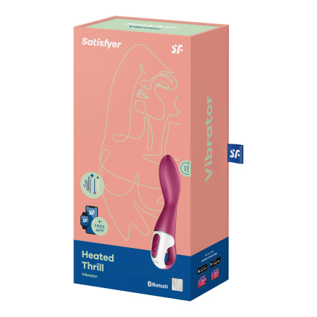 Вибратор для точки G Heated Thrill Satisfyer с нагревом и с мобильным управлением Вибратор для точки G Heated Thrill Satisfyer с нагревом и с мобильным управлением