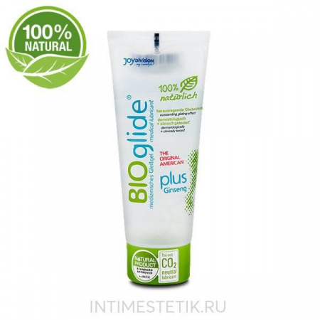 Возбуждающая смазка BIOglide с женьшенем, 100 мл