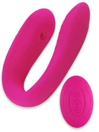 Вибратор для пар с вакуумной стимуляцией Devi (МЯГКАЯ УПАКОВКА)