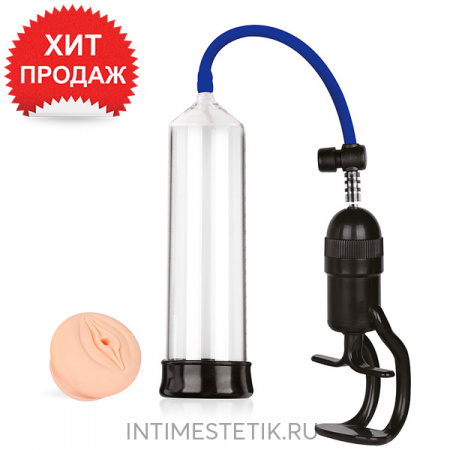 Помпа с двумя насадками вакуумная Sex Expert
