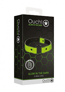 Кляп OUCH! Glow in the Dark O-ring Gag люминисцентный с металлическим кольцом Кляп OUCH! Glow in the Dark O-ring Gag люминисцентный с металлическим кольцом