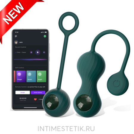 Комплект тренажер + вагинальный шарик Magic Motion Crystal Duo со смарт-управлением