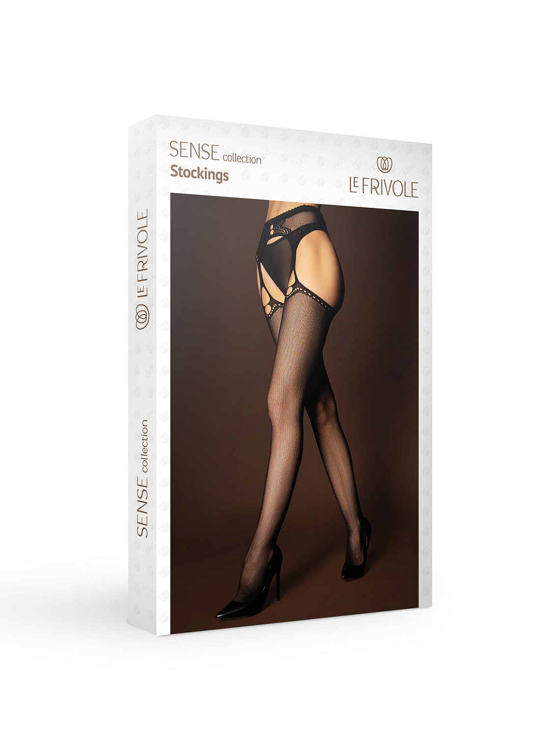 Чулки с поясом SENSE LE FRIVOLE с узором кредо (One Size) Чулки с поясом SENSE LE FRIVOLE с узором кредо (One Size)
