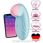 Мини-вибратор Satisfyer Tropical Tip с мобильным приложением - Голубой
