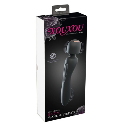 XouXou E-Stim Wand - двусторонний вибратор-ванд с электростимуляцией XouXou E-Stim Wand - двусторонний вибратор-ванд с электростимуляцией